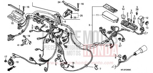 FAISCEAU DES FILS CBR600RA9 de 2009
